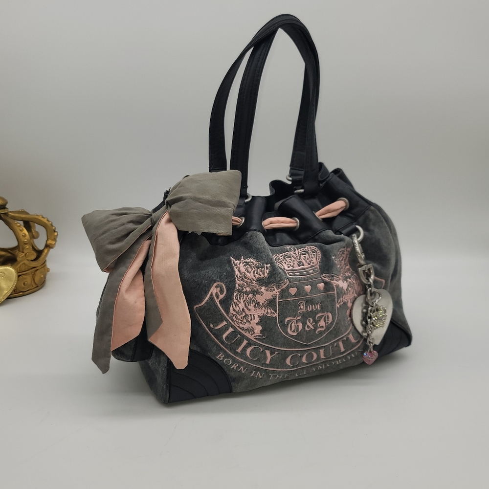 Juicy Couture Pink and Gray Daydreamer Bag